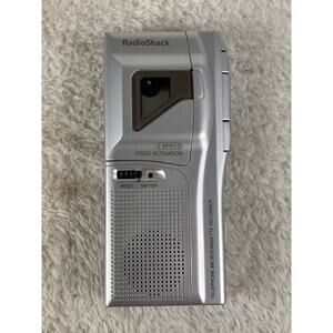 Radio Shack 43-476 Voice Activated Micro Cassette Telephone Recorder VOX Silver